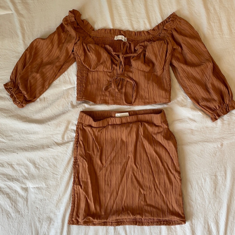 Skirt and crop top set